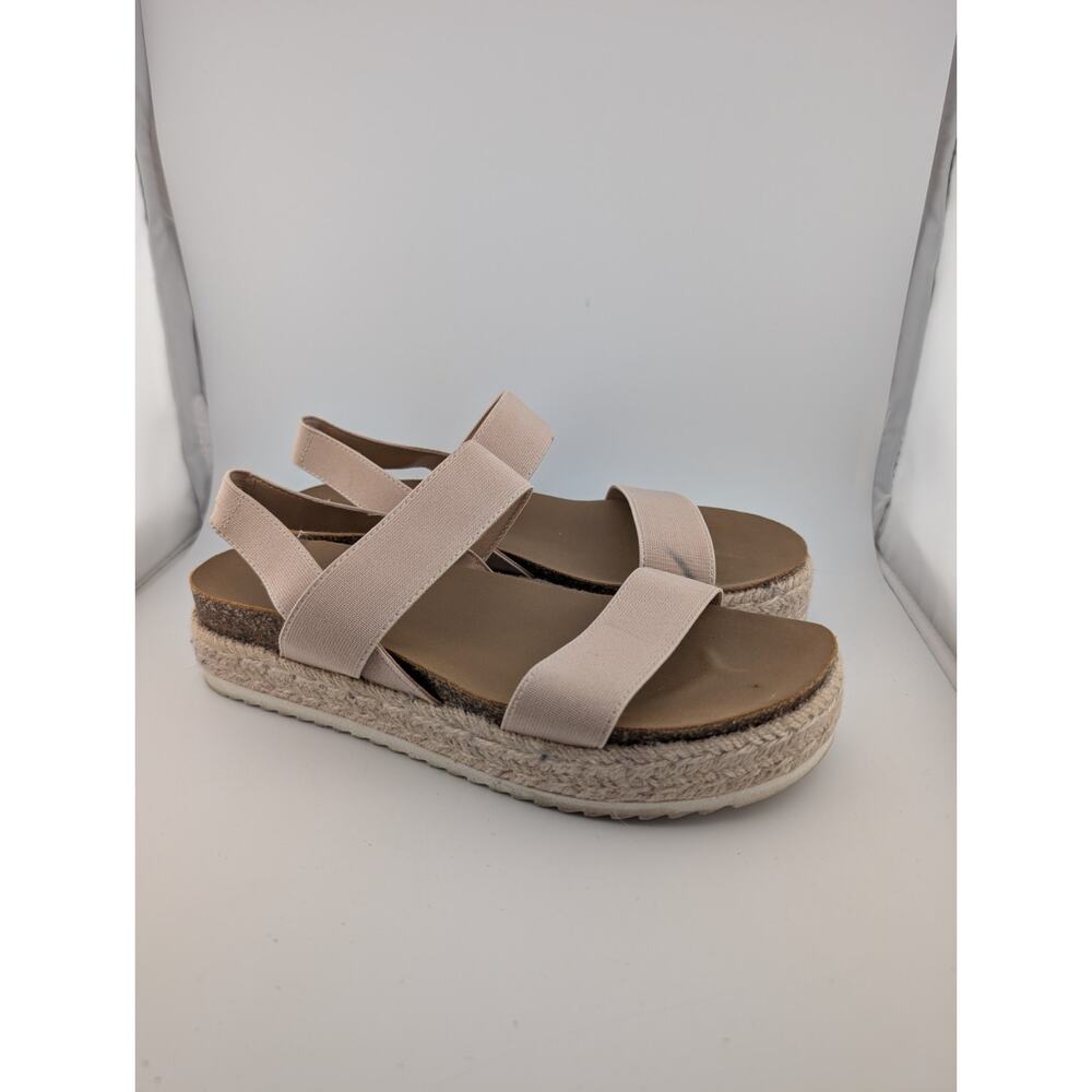 Steve Madden Women's Size 5 Espadrille Sandals Blush Pink Flat Platform Jcybil